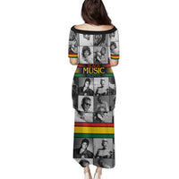 African-American Black Music Month Family Matching Puletasi and Hawaiian Shirt Legends Tribute
