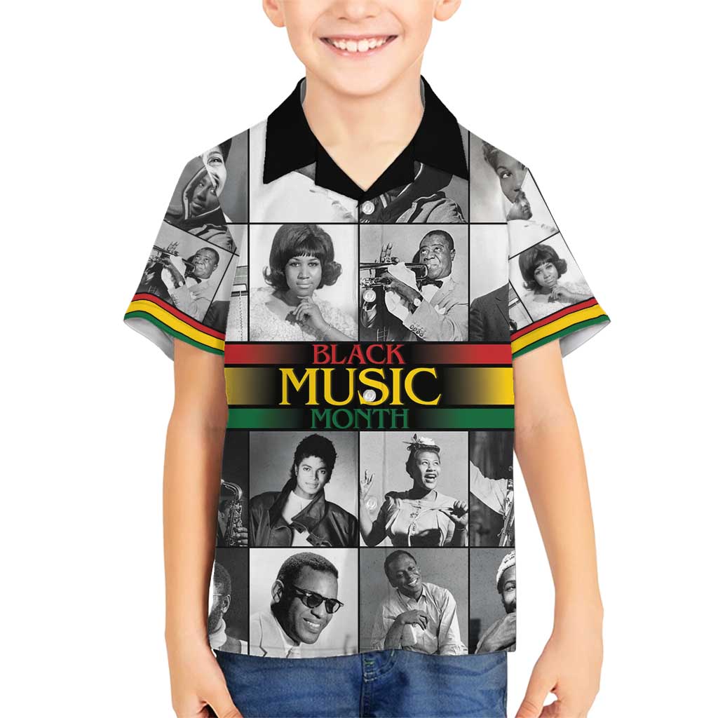 African-American Black Music Month Family Matching Puletasi and Hawaiian Shirt Legends Tribute