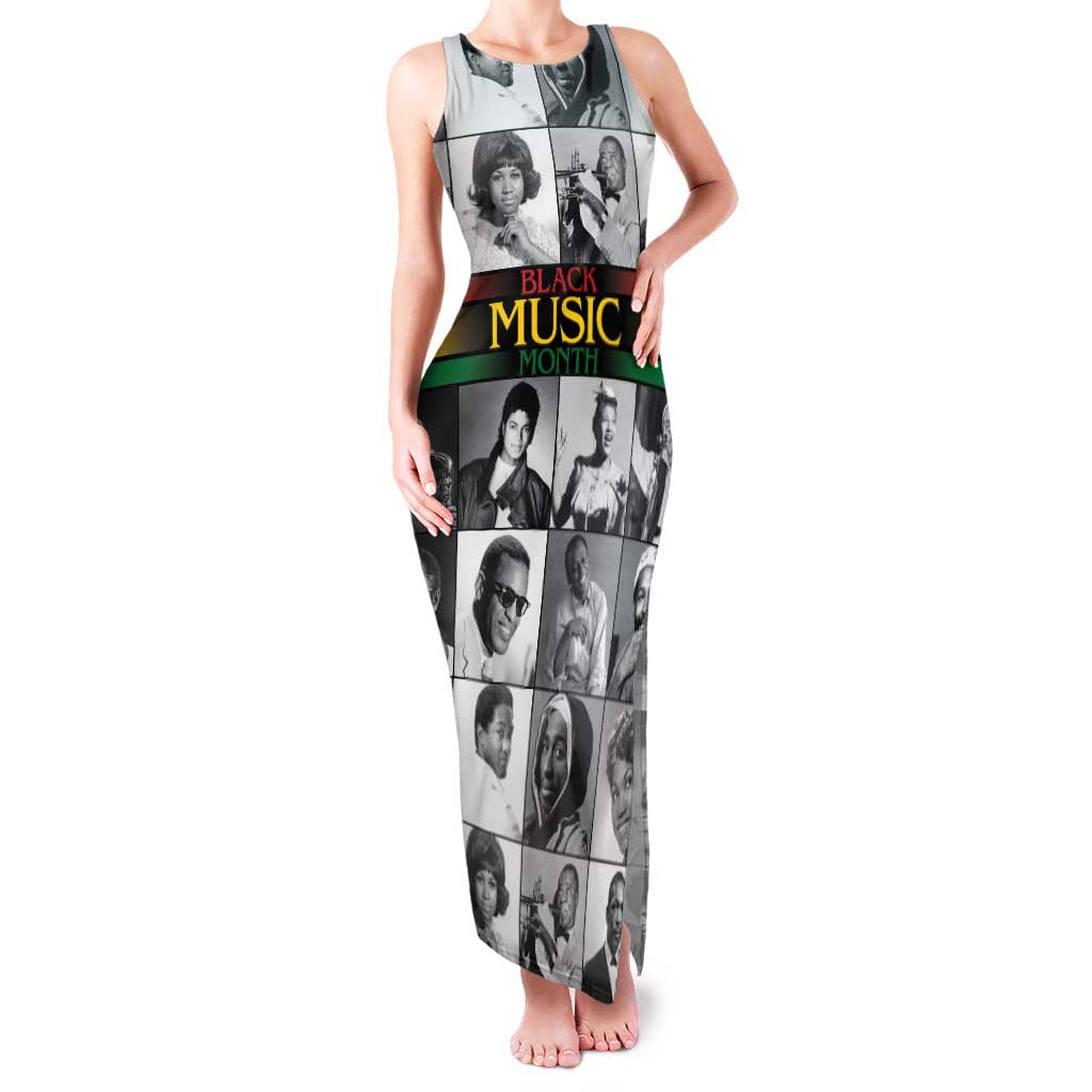 African-American Black Music Month Family Matching Tank Maxi Dress and Hawaiian Shirt Legends Tribute