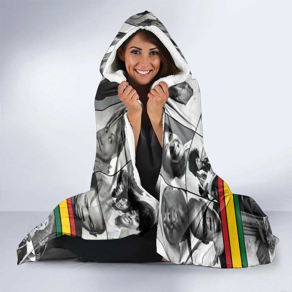 African-American Black Music Month Hooded Blanket Legends Tribute