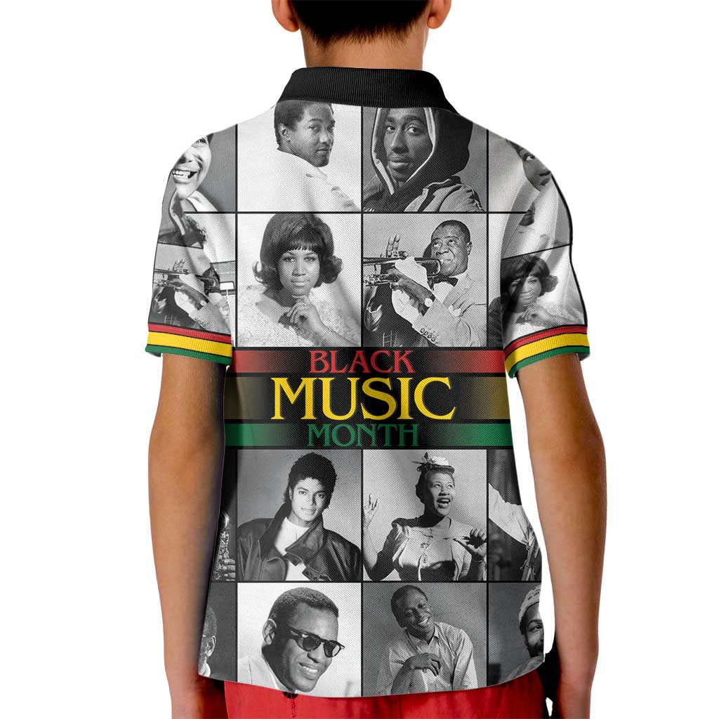 African-American Black Music Month Kid Polo Shirt Legends Tribute