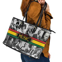 African-American Black Music Month Leather Tote Bag Legends Tribute