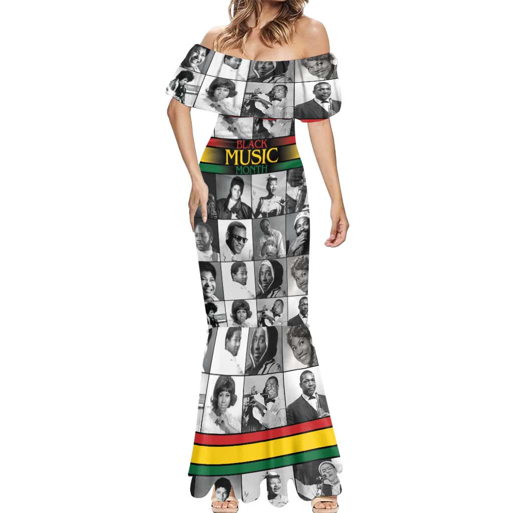 African-American Black Music Month Mermaid Dress Legends Tribute