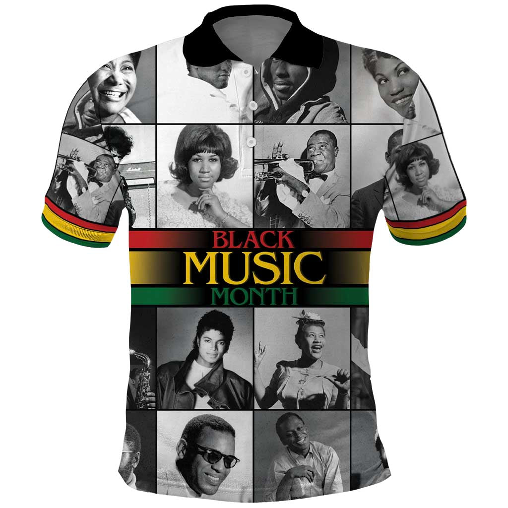 African-American Black Music Month Polo Shirt Legends Tribute