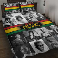 African-American Black Music Month Quilt Bed Set Legends Tribute