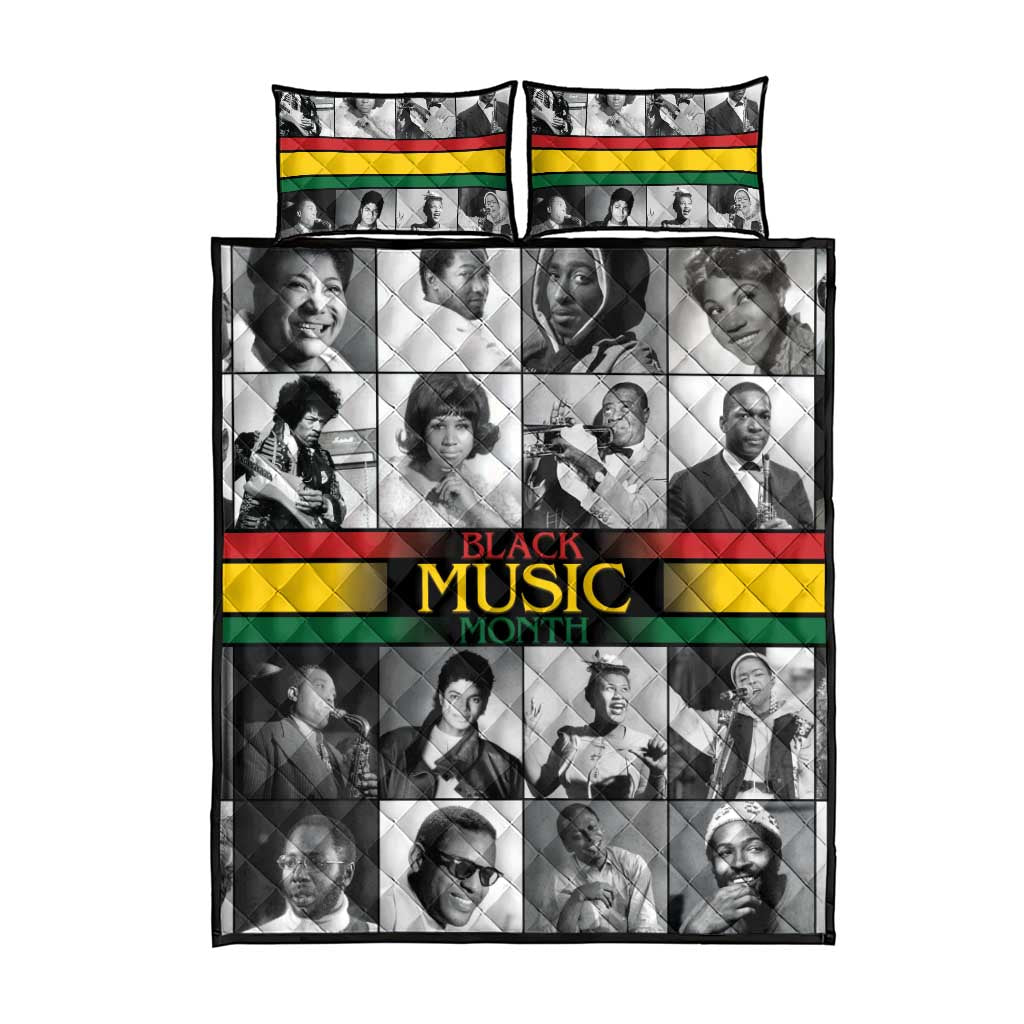 African-American Black Music Month Quilt Bed Set Legends Tribute