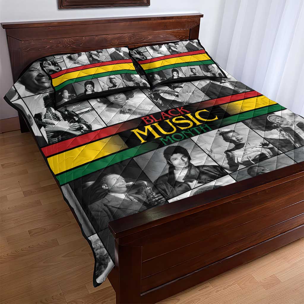 African-American Black Music Month Quilt Bed Set Legends Tribute