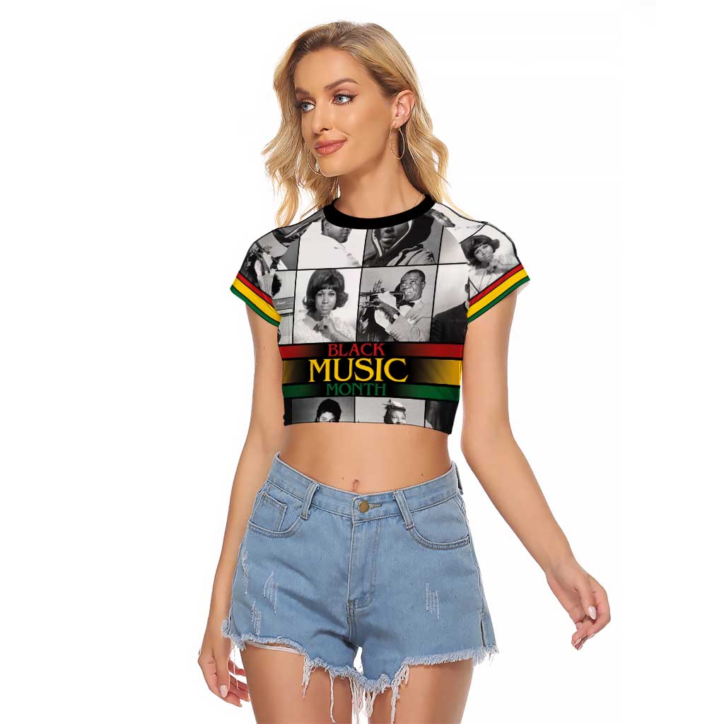 African-American Black Music Month Raglan Cropped T Shirt Legends Tribute