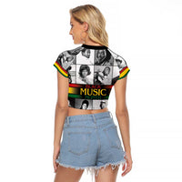 African-American Black Music Month Raglan Cropped T Shirt Legends Tribute