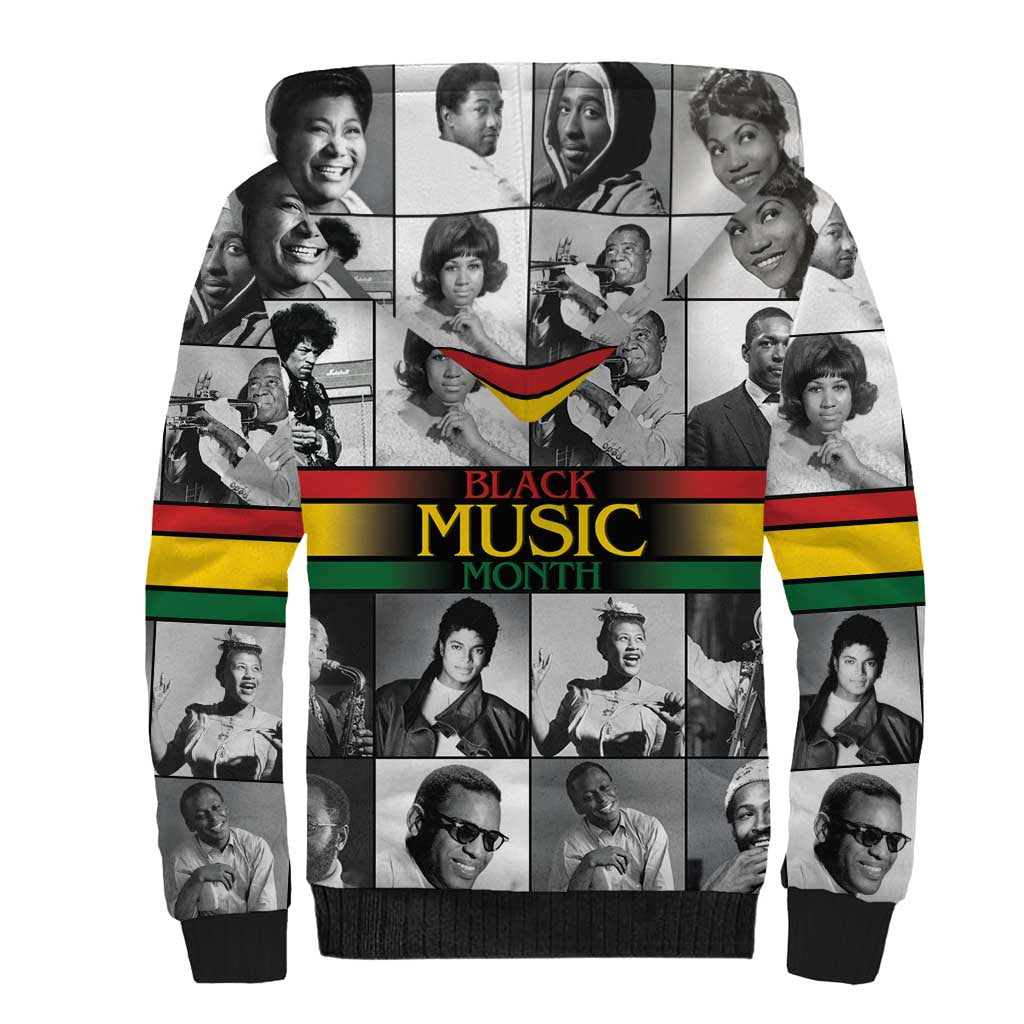 African-American Black Music Month Sherpa Hoodie Legends Tribute
