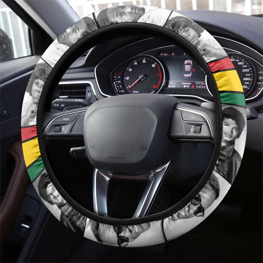 African-American Black Music Month Steering Wheel Cover Legends Tribute
