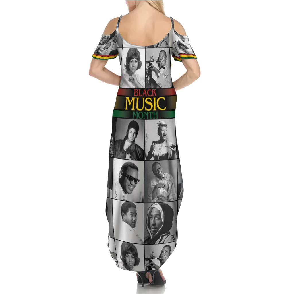 African-American Black Music Month Summer Maxi Dress Legends Tribute