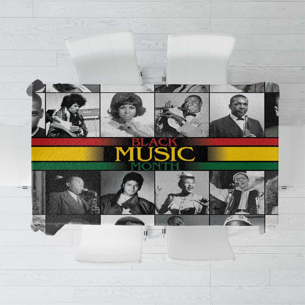 African-American Black Music Month Tablecloth Legends Tribute
