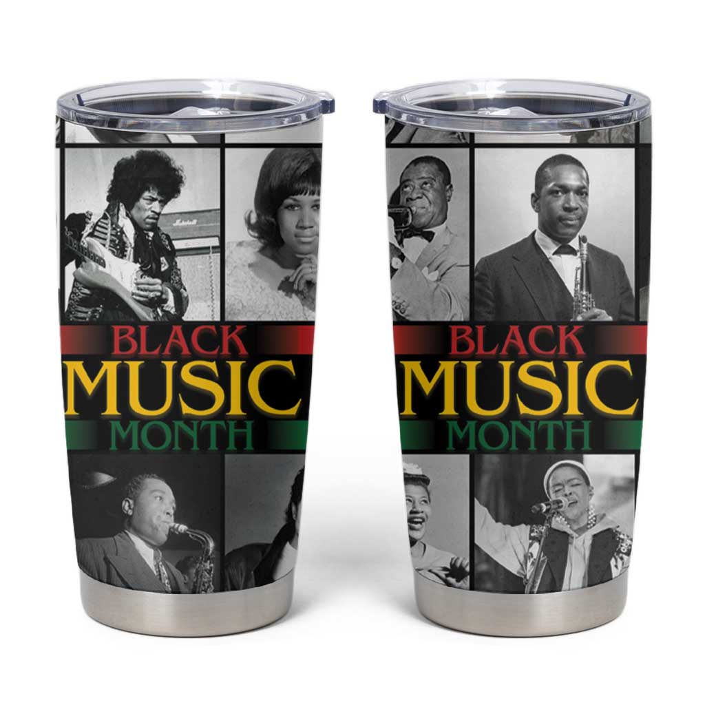 African-American Black Music Month Tumbler Cup Legends Tribute