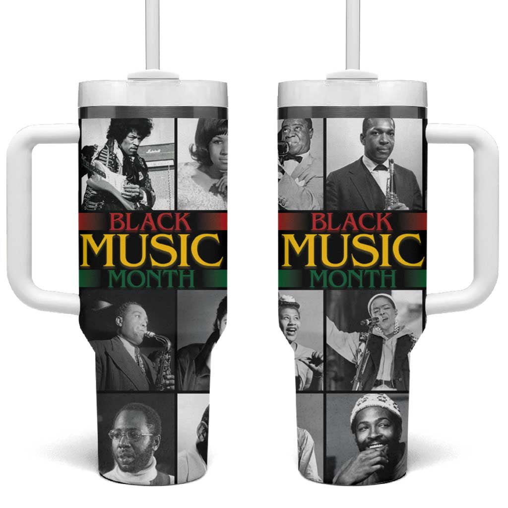 African-American Black Music Month Tumbler With Handle Legends Tribute