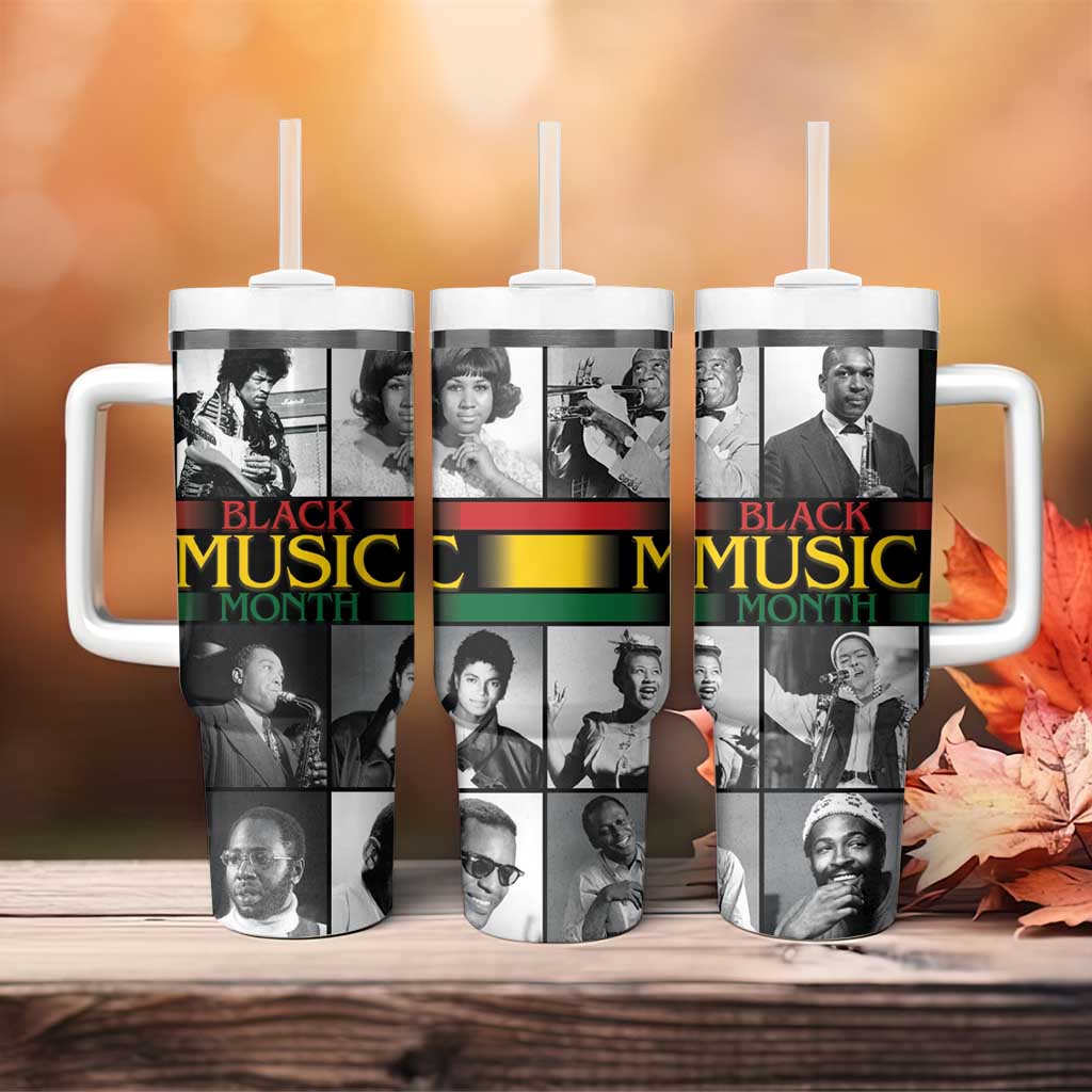 African-American Black Music Month Tumbler With Handle Legends Tribute
