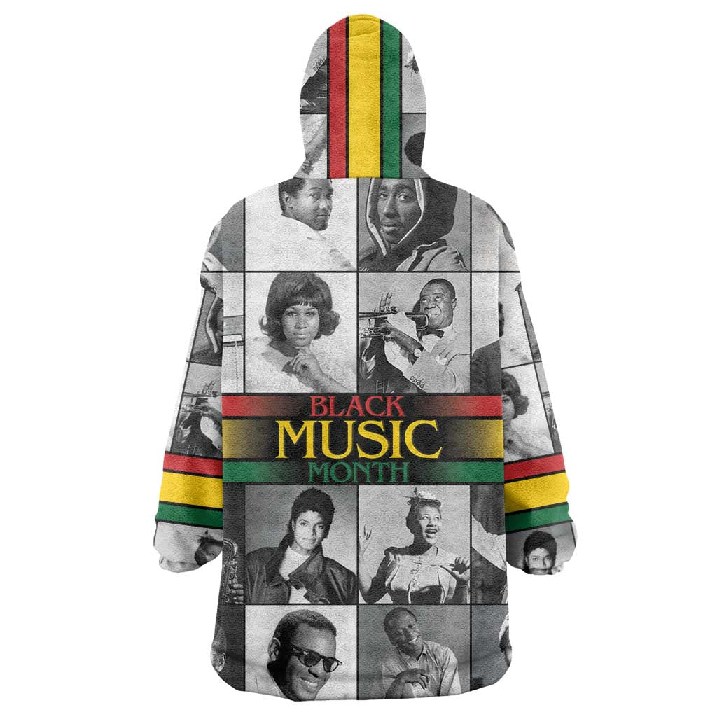 African-American Black Music Month Wearable Blanket Hoodie Legends Tribute