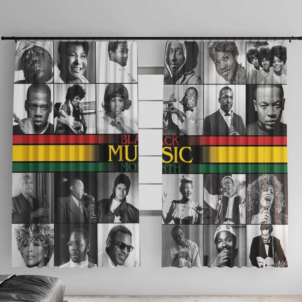 African-American Black Music Month Window Curtain Legends Tribute