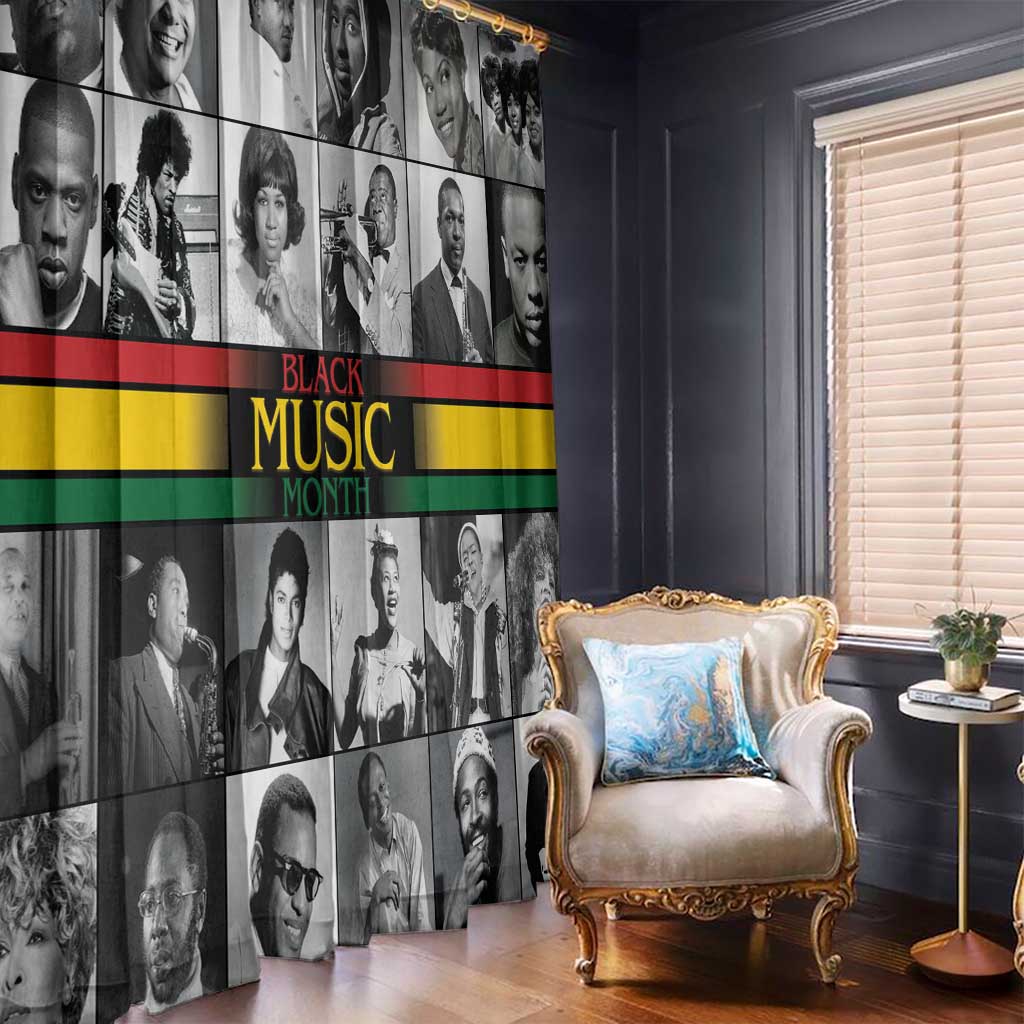 African-American Black Music Month Window Curtain Legends Tribute