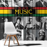 African-American Black Music Month Window Curtain Legends Tribute