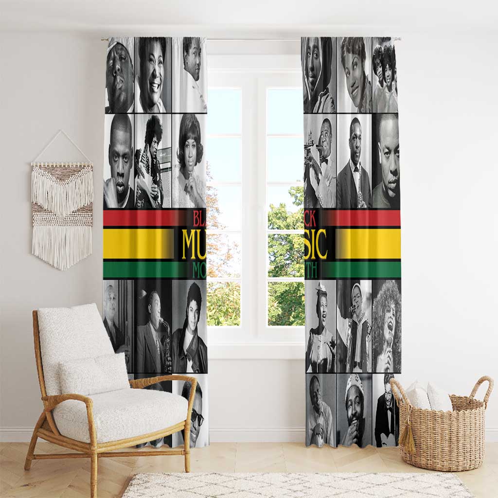 African-American Black Music Month Window Curtain Legends Tribute
