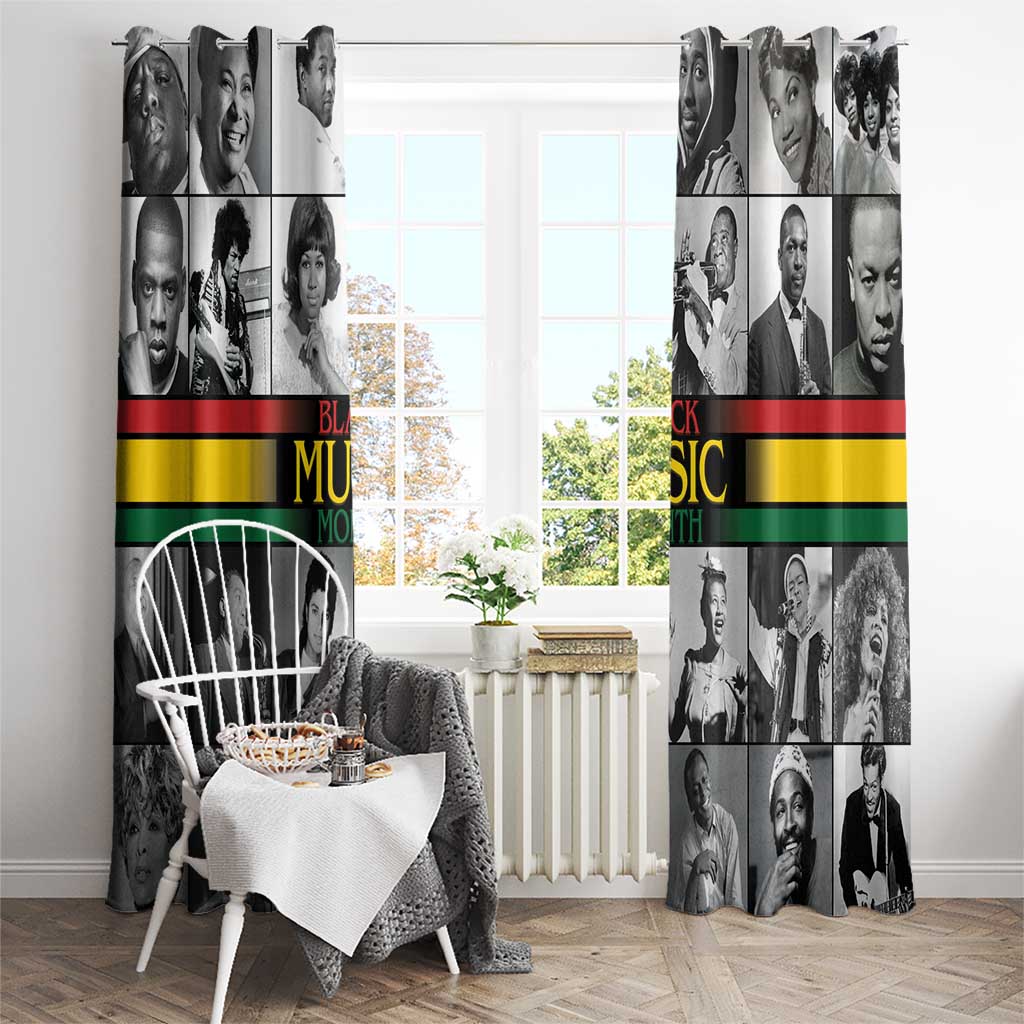 African-American Black Music Month Window Curtain Legends Tribute