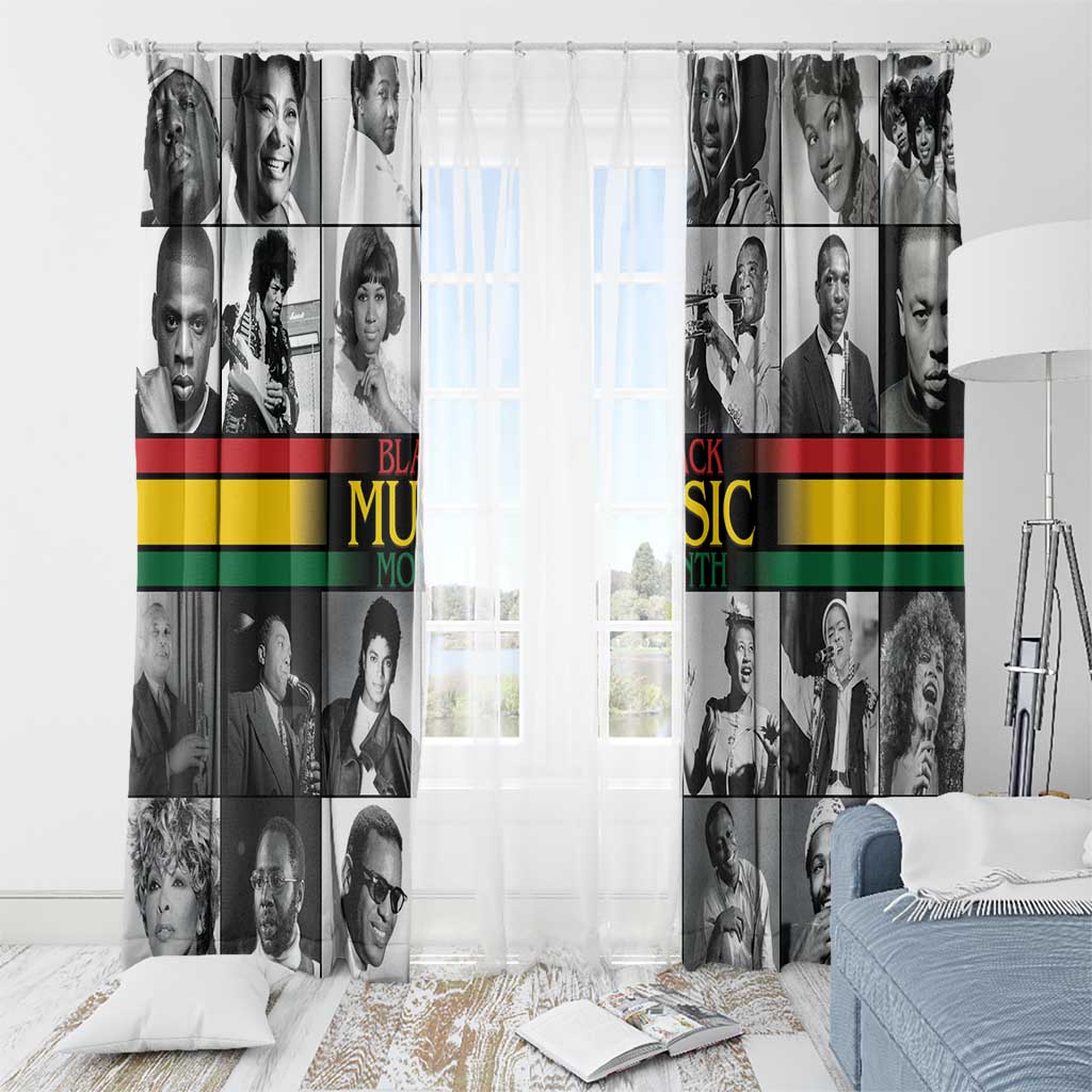 African-American Black Music Month Window Curtain Legends Tribute