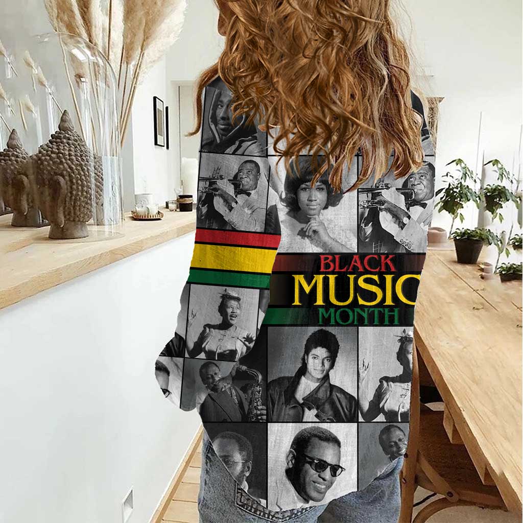 African-American Black Music Month Women Casual Shirt Legends Tribute