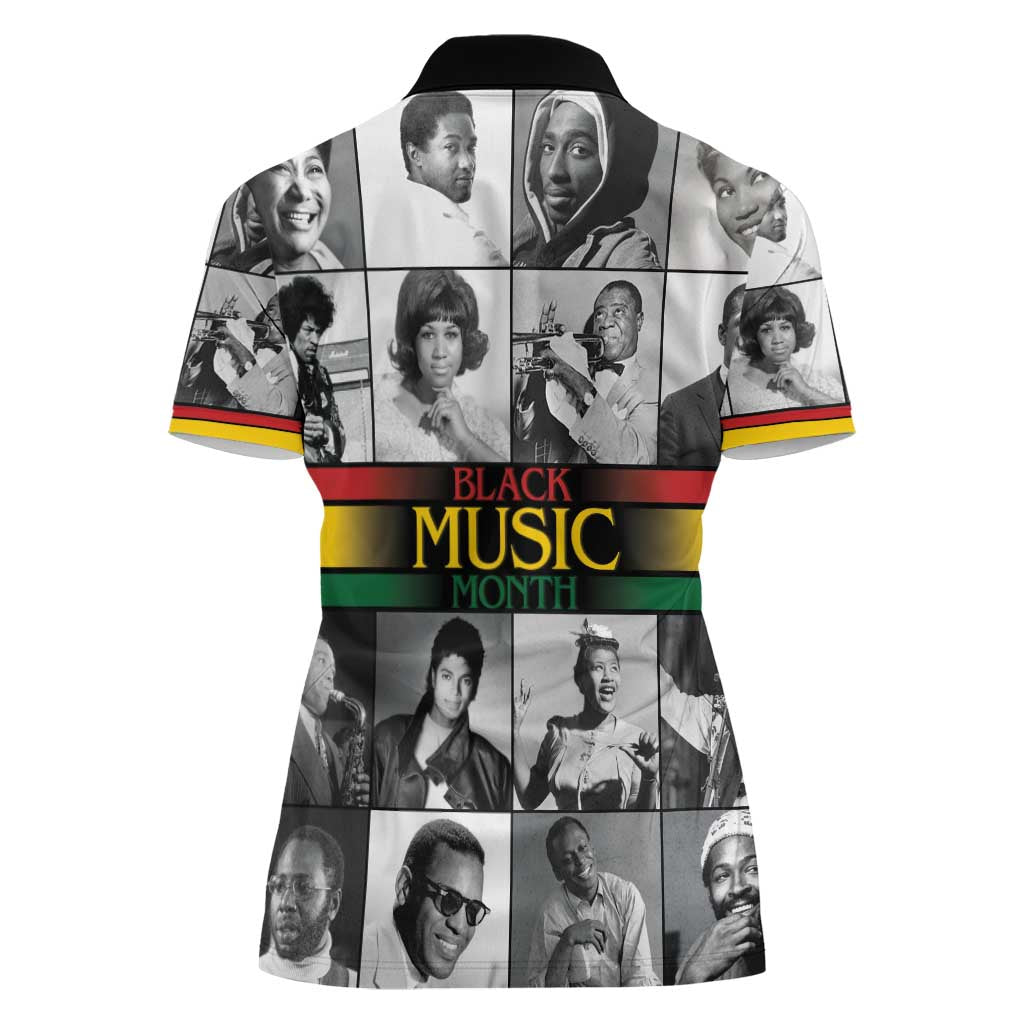 African-American Black Music Month Women Polo Shirt Legends Tribute