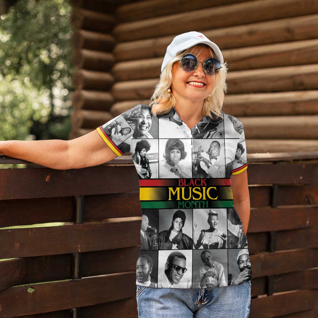 African-American Black Music Month Women Polo Shirt Legends Tribute