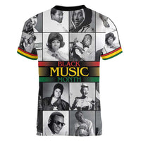 African-American Black Music Month Women V-Neck T-Shirt Legends Tribute