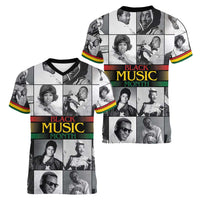 African-American Black Music Month Women V-Neck T-Shirt Legends Tribute