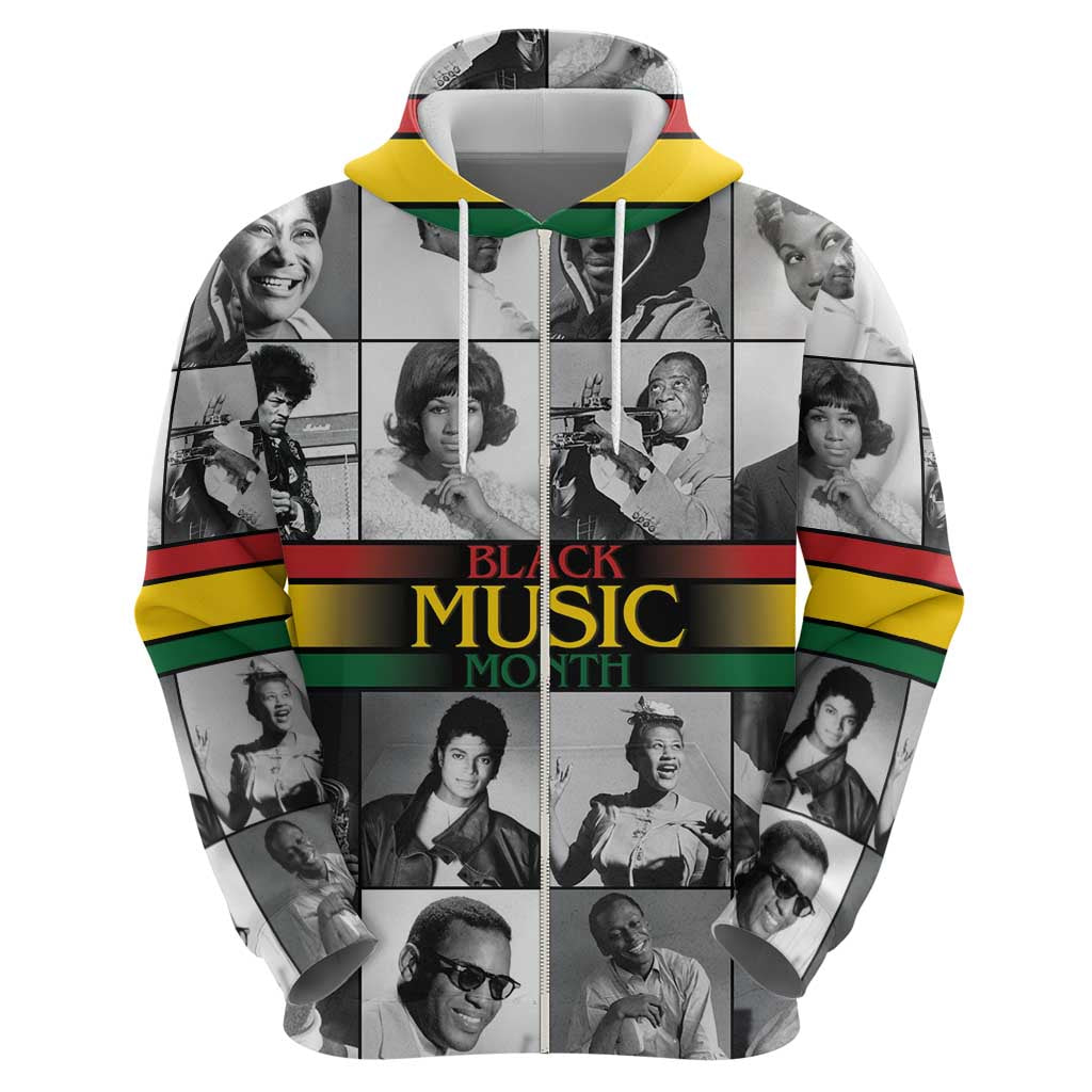 African-American Black Music Month Zip Hoodie Legends Tribute