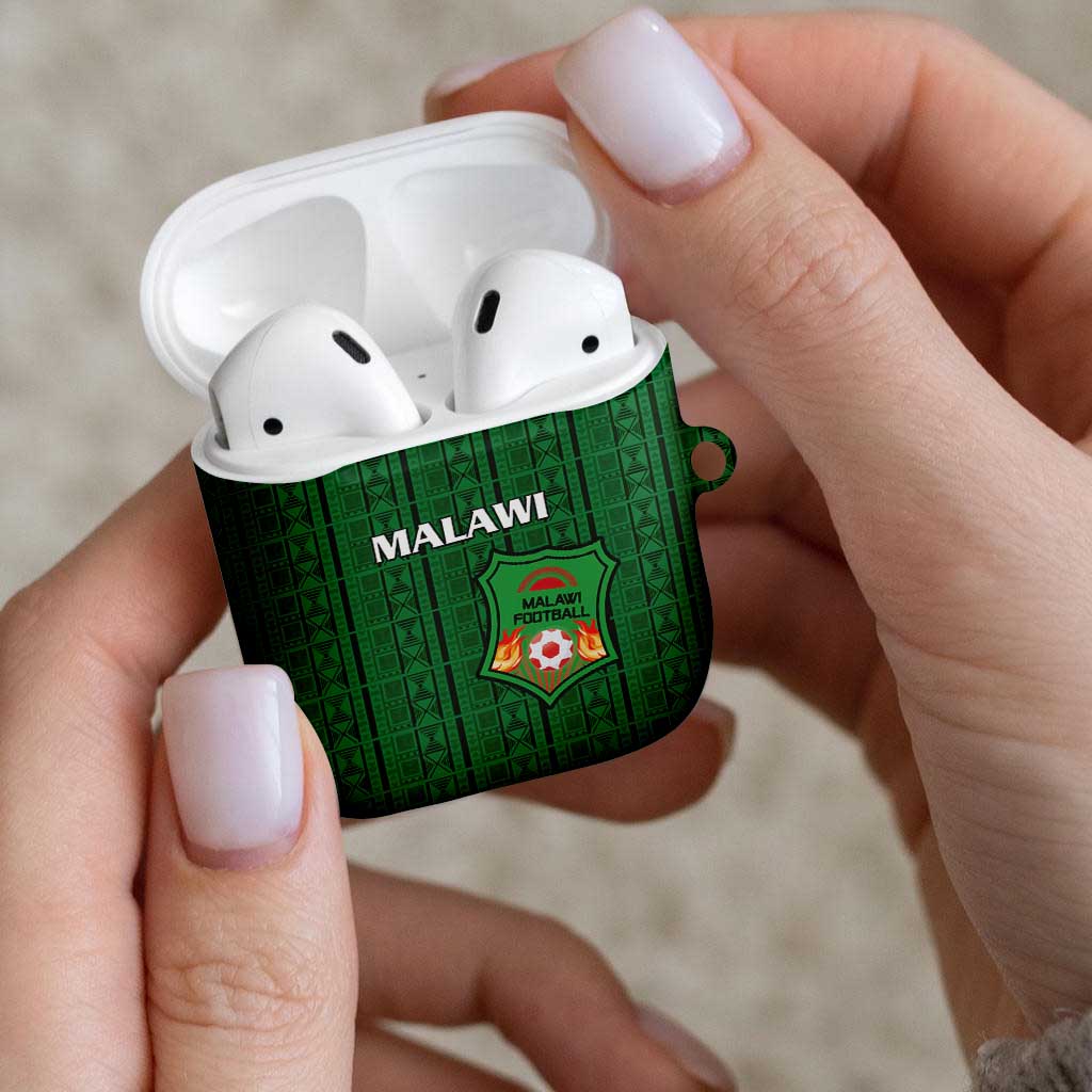 Malawi Football AirPods Case Come On Flames - Green - Wonder Print Shop