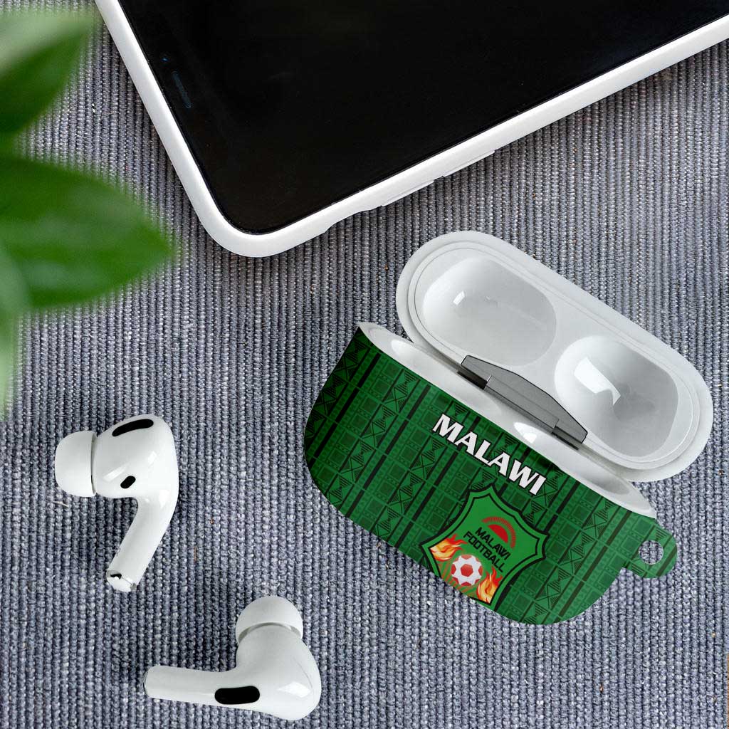 Malawi Football AirPods Case Come On Flames - Green - Wonder Print Shop