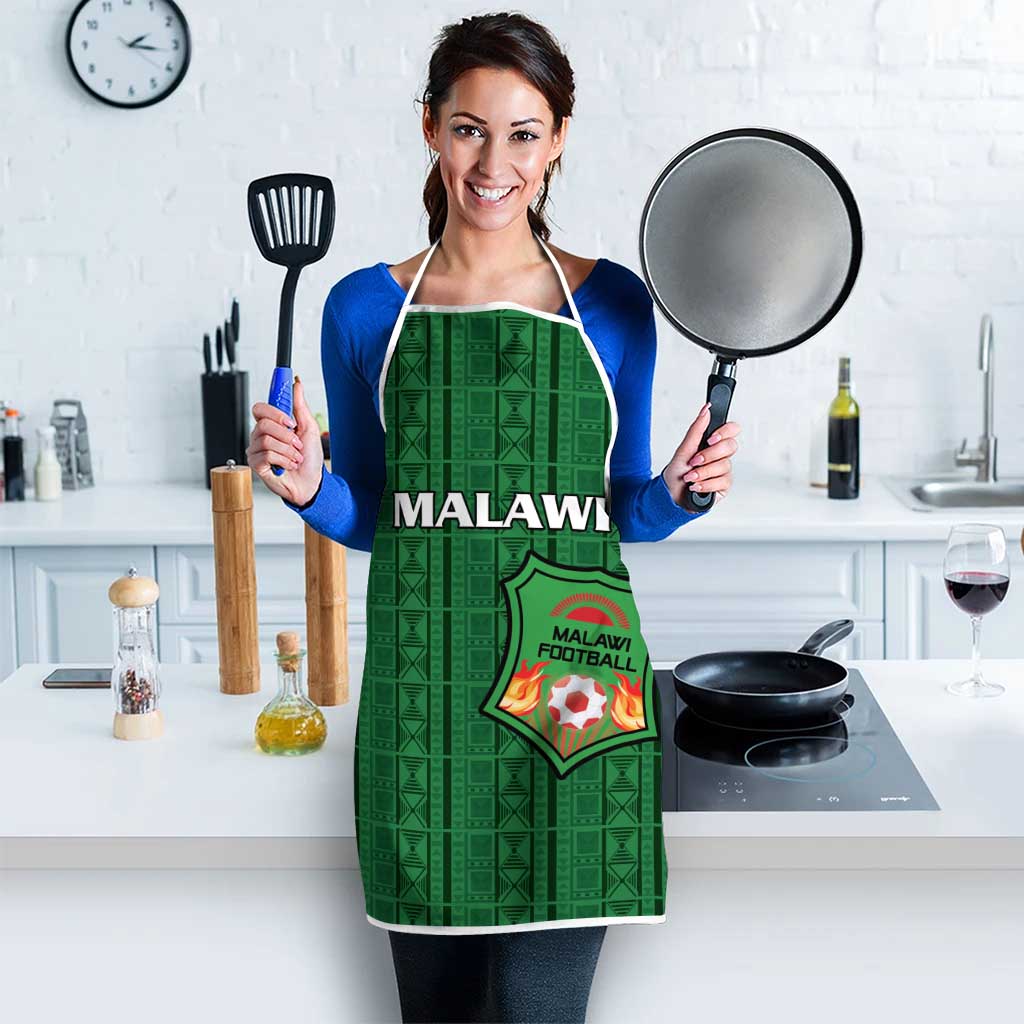 Malawi Football Apron Come On Flames - Green - Wonder Print Shop