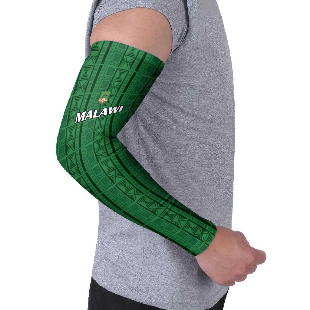 Custom Malawi Football Arm Sleeves Come On Flames - Green - Wonder Print Shop