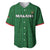 Custom Malawi Football Baseball Jersey Come On Flames - Green - Wonder Print Shop