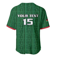 Custom Malawi Football Baseball Jersey Come On Flames - Green - Wonder Print Shop