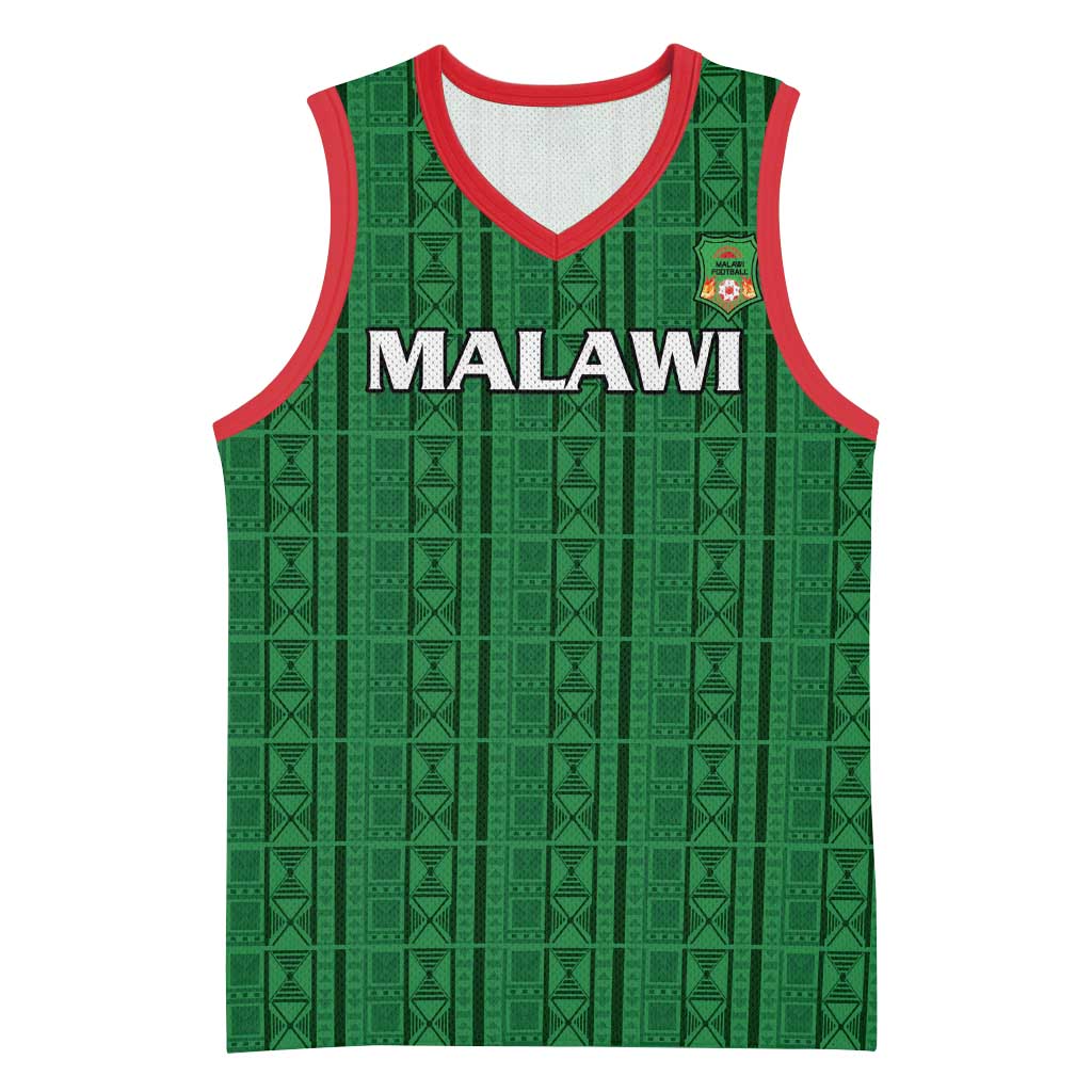 Custom Malawi Football Basketball Jersey Come On Flames - Green - Wonder Print Shop