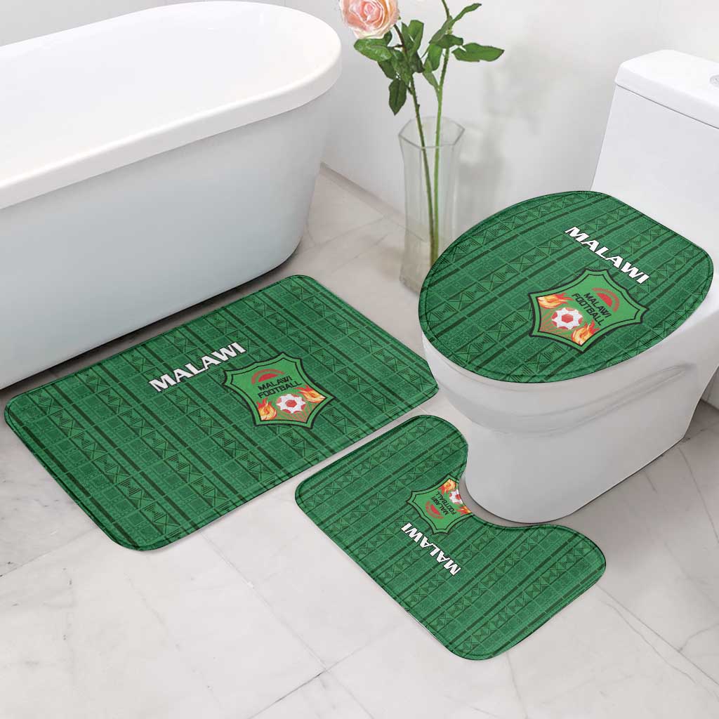Malawi Football Bathroom Set Come On Flames - Green - Wonder Print Shop