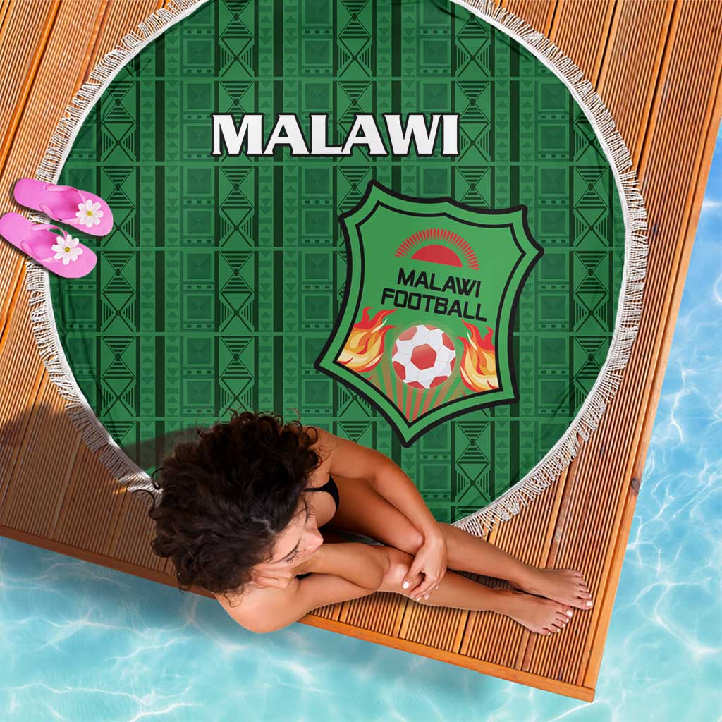Malawi Football Beach Blanket Come On Flames - Green - Wonder Print Shop