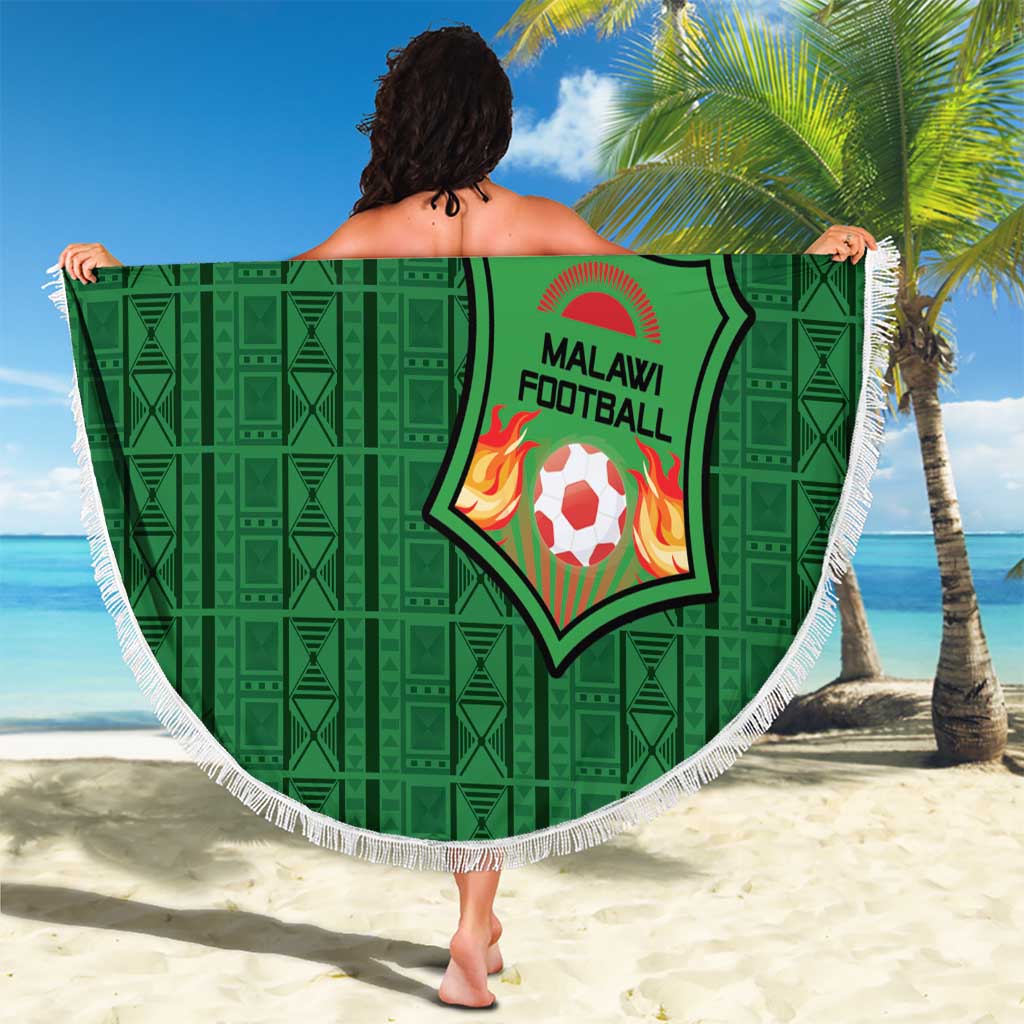 Malawi Football Beach Blanket Come On Flames - Green - Wonder Print Shop