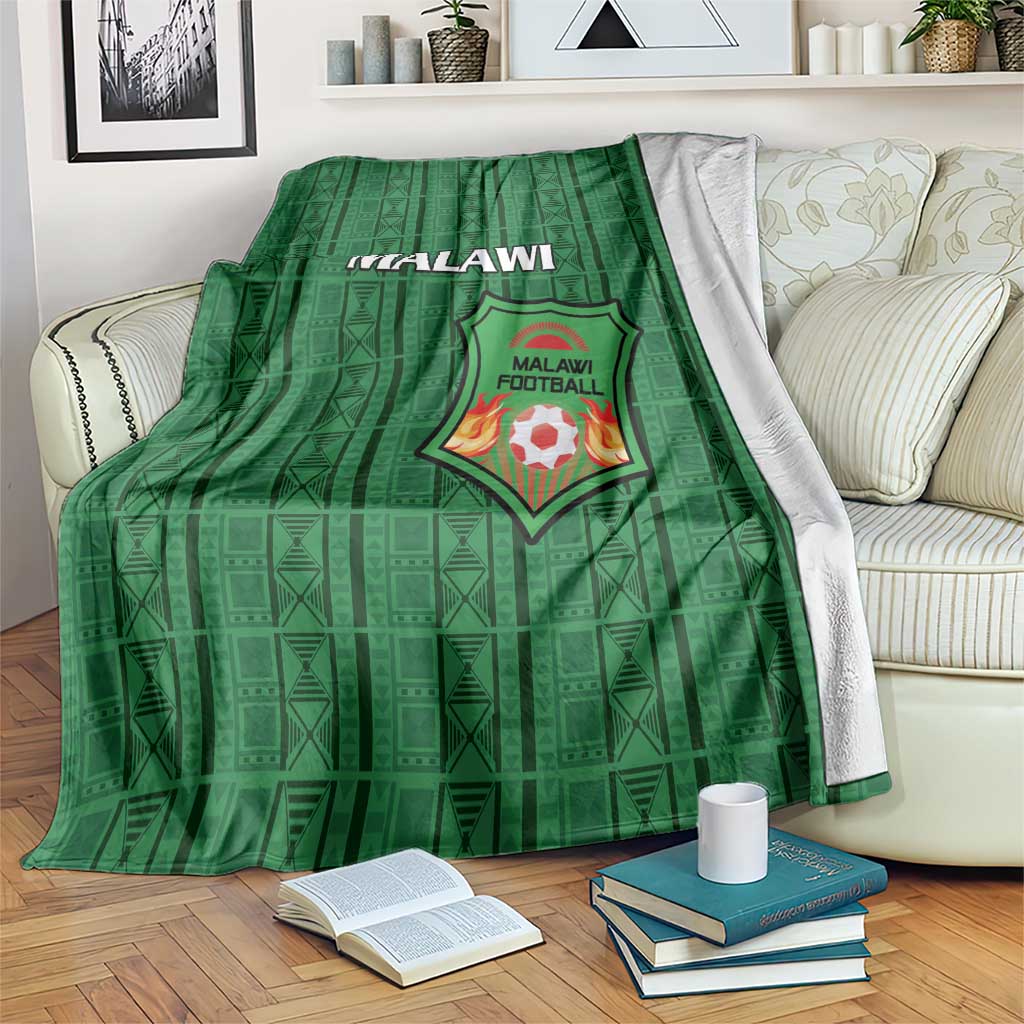 Malawi Football Blanket Come On Flames - Green - Wonder Print Shop