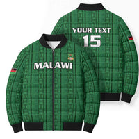 Custom Malawi Football Bomber Puffer Jacket Come On Flames - Green - Wonder Print Shop