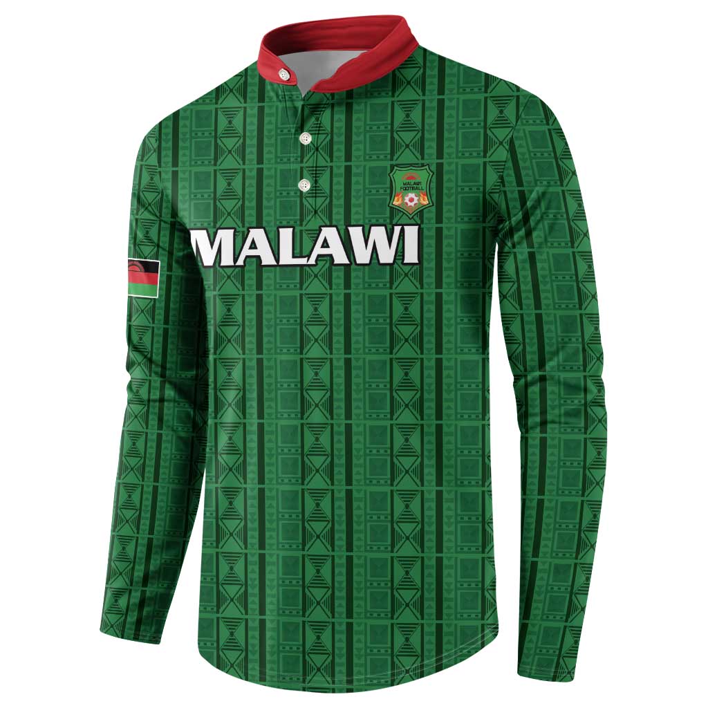 Custom Malawi Football Button Sweatshirt Come On Flames - Green - Wonder Print Shop
