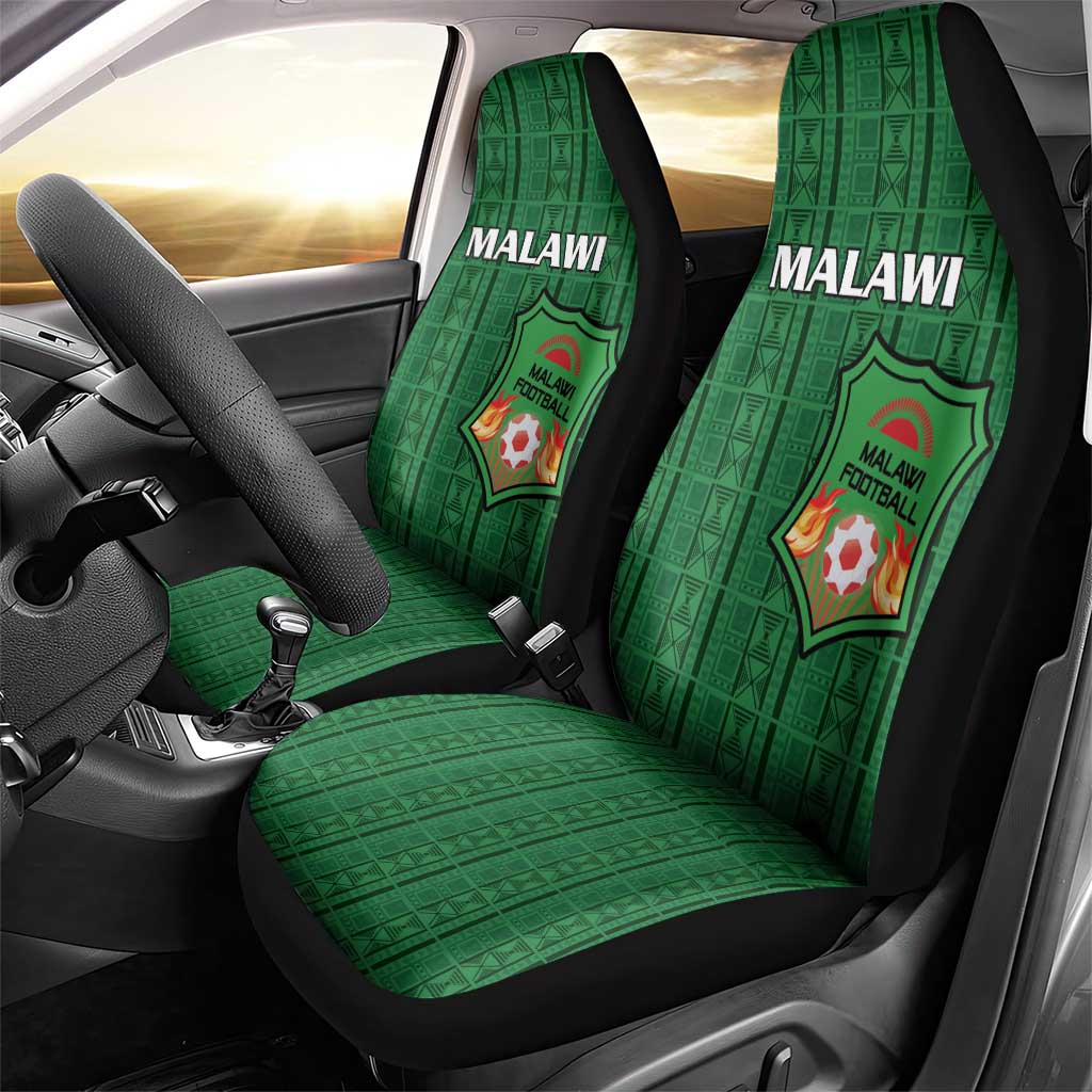 Malawi Football Car Seat Cover Come On Flames - Green - Wonder Print Shop