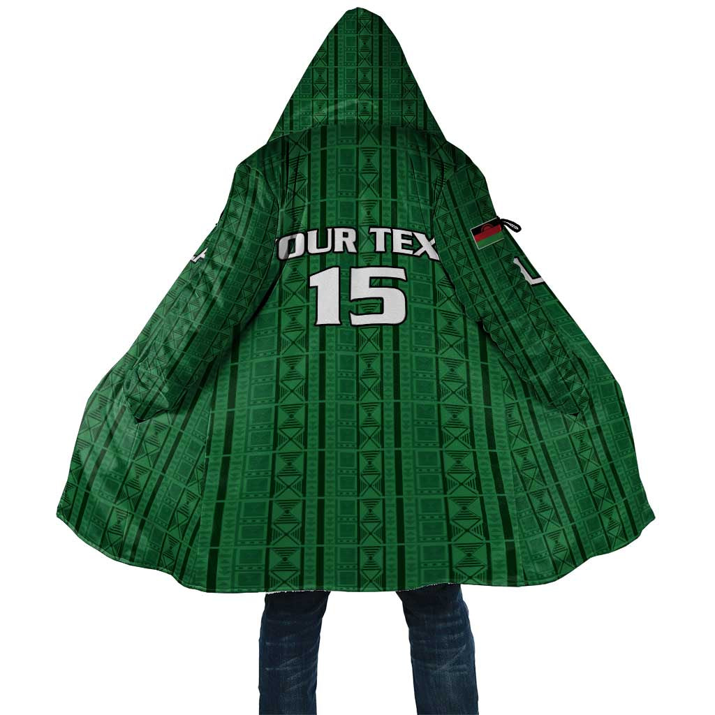 Custom Malawi Football Cloak Come On Flames - Green - Wonder Print Shop