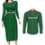 Custom Malawi Football Couples Matching Long Sleeve Bodycon Dress and Long Sleeve Button Shirt Come On Flames - Green - Wonder Print Shop