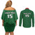 Custom Malawi Football Couples Matching Off Shoulder Short Dress and Long Sleeve Button Shirt Come On Flames - Green - Wonder Print Shop